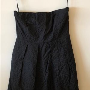 J Crew black puckered fabric dress